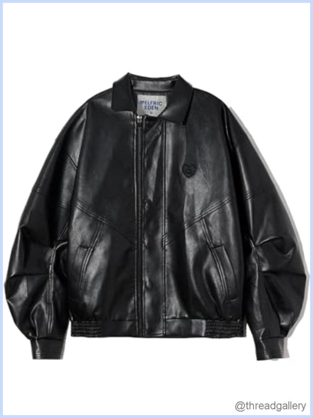 Oversized Y2K Faux Leather Moto Bomber Jacket Women's Streetwear Coat